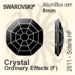 施華洛世奇 Solaris 熨底平底石 (2611) 8mm - 顏色 鋁質水銀底