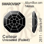施华洛世奇 Solaris 熨底平底石 (2611) 8mm - 白色（半涂层） 铝质水银底