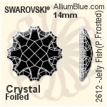Swarovski Jelly Fish (Partly Frosted) Flat Back No-Hotfix (2612) 14mm - Color With Platinum Foiling