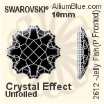 Swarovski Jelly Fish (Partly Frosted) Flat Back No-Hotfix (2612) 6mm - Crystal Effect With Platinum Foiling