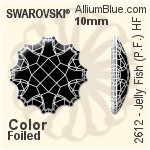 Swarovski Jelly Fish (Partly Frosted) Flat Back Hotfix (2612) 10mm - Color With Aluminum Foiling