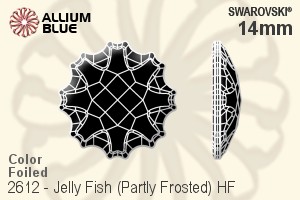 Swarovski Jelly Fish (Partly Frosted) Flat Back Hotfix (2612) 14mm - Color With Aluminum Foiling