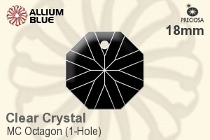 Preciosa MC Octagon (1-Hole) (2636) 18mm - Clear Crystal