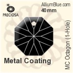 Preciosa MC Octagon (1-Hole) (2636) 40mm - Metal Coating