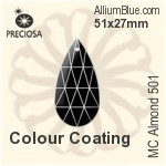 Preciosa MC Almond 501 (2662) 38x19mm - Metal Coating
