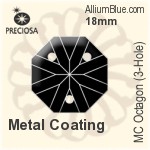 Preciosa MC Octagon (3-Hole) (2669) 14mm - Clear Crystal