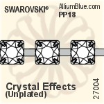 スワロフスキー ラウンド Cupchain (27004) PP24, Unメッキ, 00C - カラー