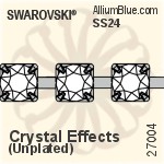 スワロフスキー ラウンド Cupchain (27004) PP32, Unメッキ, 00C - カラー