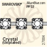 スワロフスキー ラウンド Cupchain (27004) PP32, Unメッキ, 00C - カラー