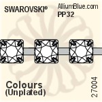 Swarovski Round Cupchain (27004) PP24, Unplated, 00C - Colors