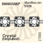 スワロフスキー ラウンド Cupchain (27004) PP32, Unメッキ, 00C - クリスタル エフェクト