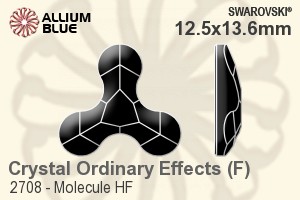 Swarovski Molecule Flat Back Hotfix (2708) 12.5x13.6mm - Crystal Effect With Aluminum Foiling