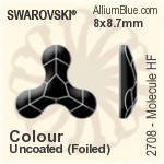スワロフスキー Molecule ラインストーン ホットフィックス (2708) 12.5x13.6mm - カラー 裏面アルミニウムフォイル