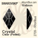 Swarovski Teardrop Fancy Stone (4322) 14x7mm - Color With Platinum Foiling