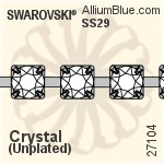 スワロフスキー ラウンド Extended Cupchain (27104) PP24, Unメッキ, 00C - カラー