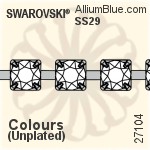 スワロフスキー ラウンド Extended Cupchain (27104) PP32, Unメッキ, 00C - カラー