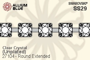 Swarovski Round Extended Cupchain (27104) SS29, Unplated, 00C - Clear Crystal