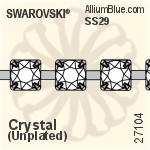 スワロフスキー ラウンド Extended Cupchain (27104) PP14, Unメッキ, 00C - カラー