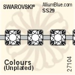 スワロフスキー ラウンド Extended Cupchain (27104) PP32, Unメッキ, 00C - カラー