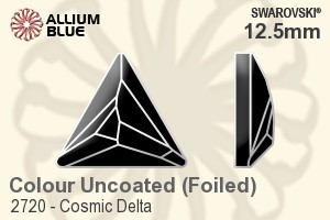 Swarovski Cosmic Delta Flat Back No-Hotfix (2720) 12.5mm - Colour (Uncoated) With Platinum Foiling