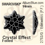 施華洛世奇 Edelweiss 平底石 (2753) 14mm - 顏色 白金水銀底