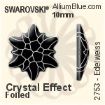 Swarovski Edelweiss Flat Back No-Hotfix (2753) 14mm - Color With Platinum Foiling