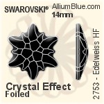 スワロフスキー Edelweiss ラインストーン ホットフィックス (2753) 14mm - カラー 裏面アルミニウムフォイル