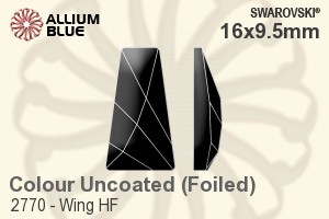 施华洛世奇 羽翼 熨底平底石 (2770) 16x9.5mm - 颜色 铝质水银底