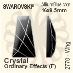 Swarovski Wing Flat Back No-Hotfix (2770) 6x3.5mm - Color With Platinum Foiling
