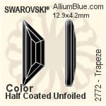 Swarovski Trapeze Flat Back No-Hotfix (2772) 12.9x4.2mm - Color (Half Coated) Unfoiled