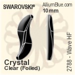Swarovski Wave Flat Back Hotfix (2788) 10mm - Crystal Effect With Aluminum Foiling