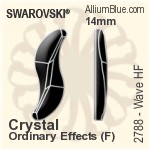 スワロフスキー Wave フラットバック ホットフィックス (2788) 10mm - カラー（コーティングなし） アルミニウムフォイル