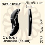 施華洛世奇 海浪 熨底平底石 (2788) 10mm - 白色（半塗層） 鋁質水銀底