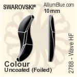 施華洛世奇 海浪 熨底平底石 (2788) 8mm - 白色（半塗層） 鋁質水銀底