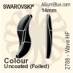 施華洛世奇 海浪 熨底平底石 (2788) 8mm - 透明白色 鋁質水銀底