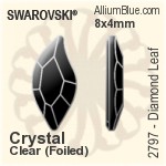 Swarovski Base Flat Back No-Hotfix (2402) 6mm - Clear Crystal With Platinum Foiling