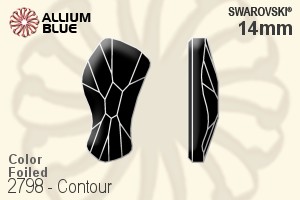 Swarovski Contour Flat Back No-Hotfix (2798) 14mm - Color With Platinum Foiling