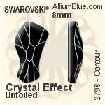 Swarovski Contour Flat Back No-Hotfix (2798) 14mm - Color With Platinum Foiling