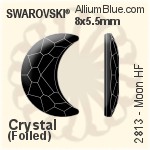 施华洛世奇 Moon 熨底平底石 (2813) 8x5.5mm - 颜色 铝质水银底