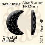 施华洛世奇 Moon 熨底平底石 (2813) 10x7mm - 颜色 铝质水银底