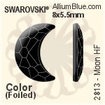 スワロフスキー Moon ラインストーン ホットフィックス (2813) 8x5.5mm - クリスタル エフェクト 裏面アルミニウムフォイル
