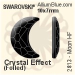 Swarovski Moon Flat Back No-Hotfix (2813) 14x9.5mm - Crystal Effect With Platinum Foiling