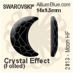 施華洛世奇 Moon 熨底平底石 (2813) 8x5.5mm - 顏色 鋁質水銀底