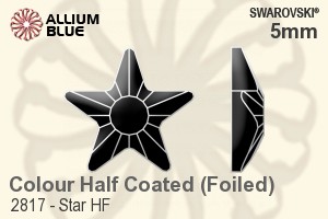 施华洛世奇 Star 熨底平底石 (2817) 5mm - 颜色（半涂层） 铝质水银底
