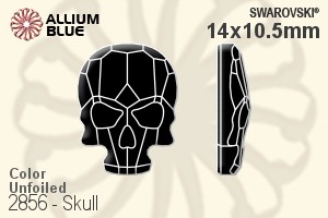 Swarovski Skull Flat Back No-Hotfix (2856) 14x10.5mm - Color Unfoiled