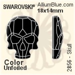 Swarovski Skull Flat Back No-Hotfix (2856) 14x10.5mm - Color (Half Coated) Unfoiled