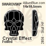 スワロフスキー Skull ラインストーン (2856) 10x7.5mm - クリスタル エフェクト 裏面プラチナフォイル