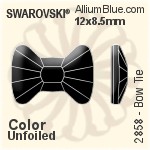 Swarovski Bow Tie Flat Back No-Hotfix (2858) 9x6.5mm - Crystal Effect With Platinum Foiling