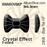 Swarovski Bow Tie Flat Back Hotfix (2858) 9x6.5mm - Crystal Effect With Aluminum Foiling