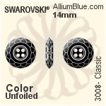 施華洛世奇 經典鈕扣 (3008) 12mm - 顏色 無水銀底
